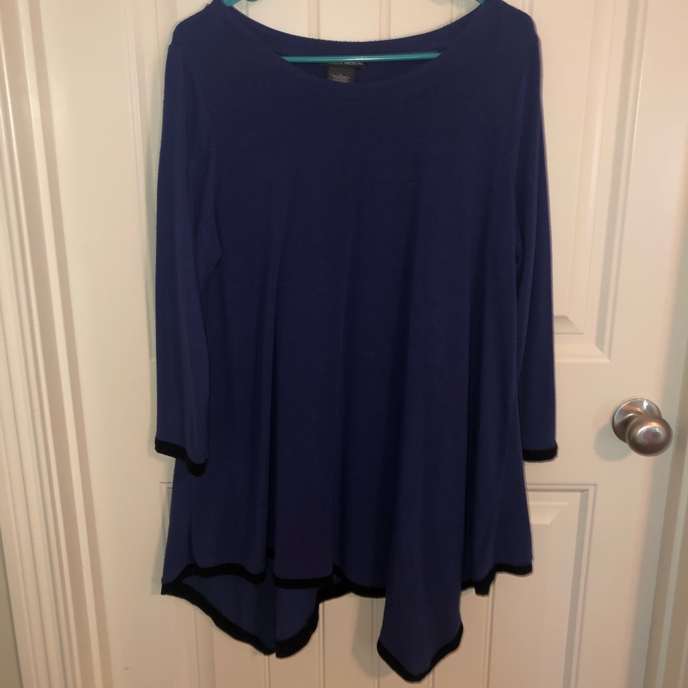 Asymmetrical Blue/Purple Sweater Dress